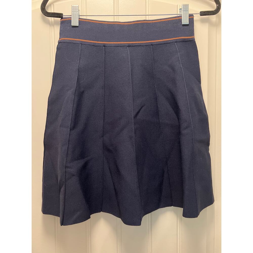 NWT Tommy Hilfiger Women’s Campbridge Capsule Pleated Sweater Skirt Size XS Blue